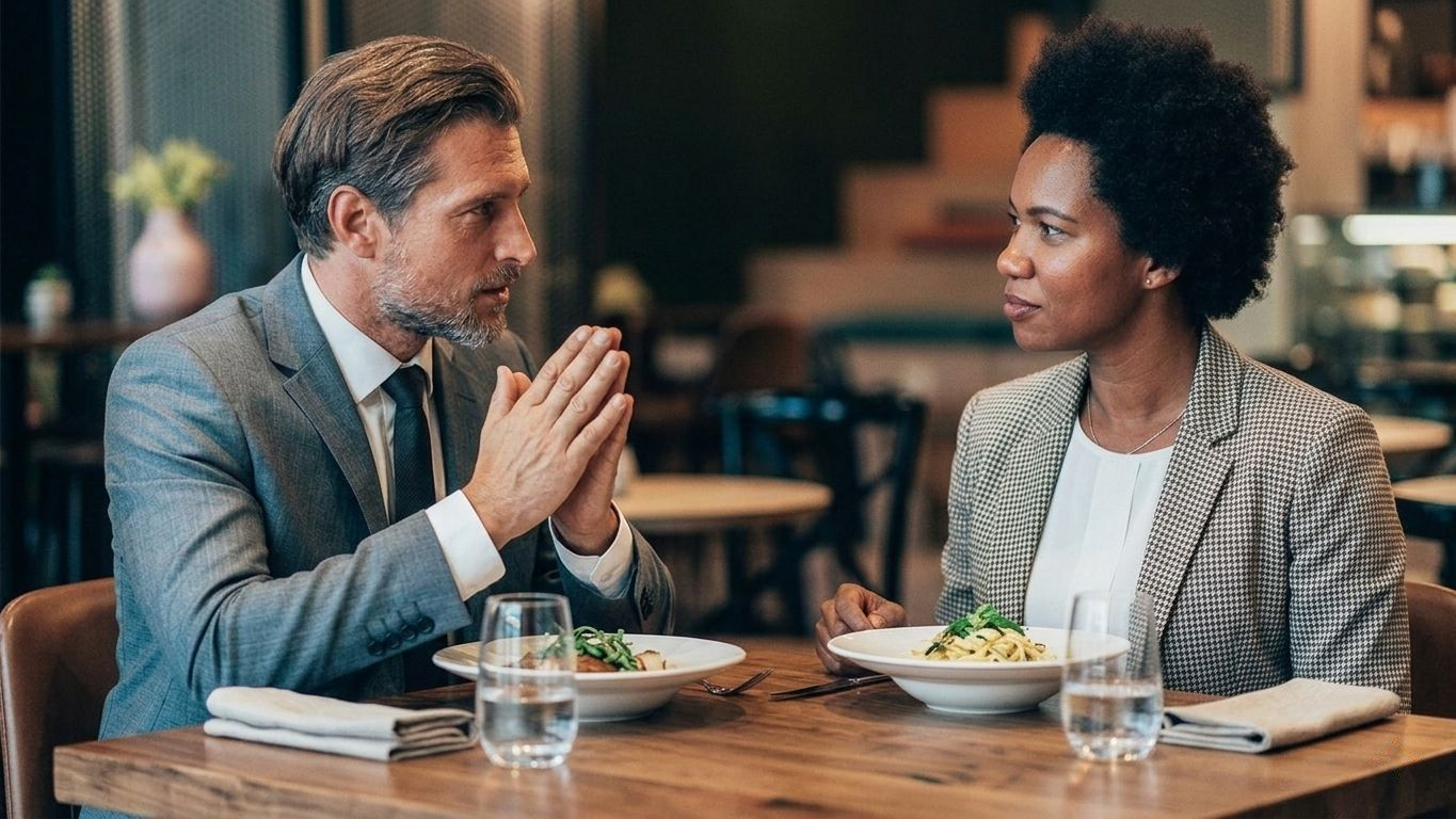 Professionals meeting at a restaurant
